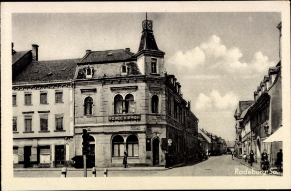 Postcard Radeburg in Saxony, Hotel Hirsch