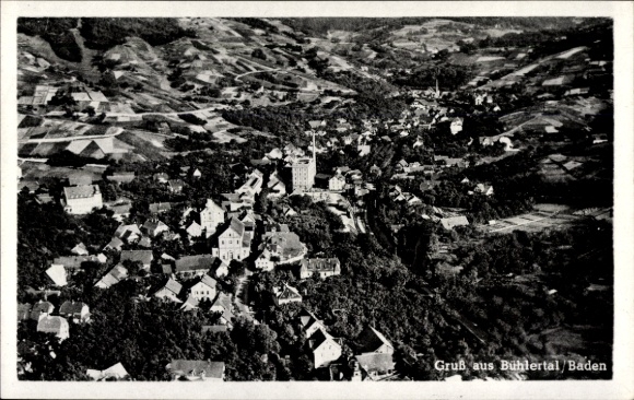 Ak Bühlertal im Schwarzwald, Fliegeraufnahme