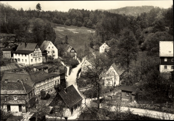 Ansichtkaart Reinhardtsdorf Schöna Saksisch Zwitserland, Hirschgrund