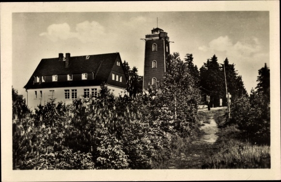 Ak Stützengrün im Erzgebirge Sachsen, Kuhberg, HO-Berggasthaus