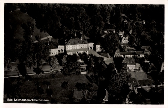 Postcard Bad Salzhausen Nidda in Hesse, aerial photograph