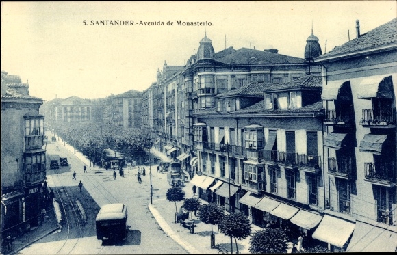 Postcard Santander Kantabrien Spanien, Avenida de Monasterio
