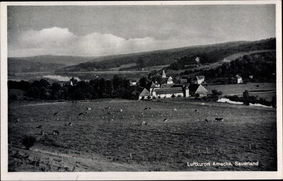 Postcard Amecke Sundern in the Sauerland, Panorama