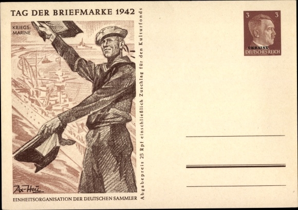 KP artystyczna Axster Heudtlass, dzień stempla 1942, Kriegsmarine