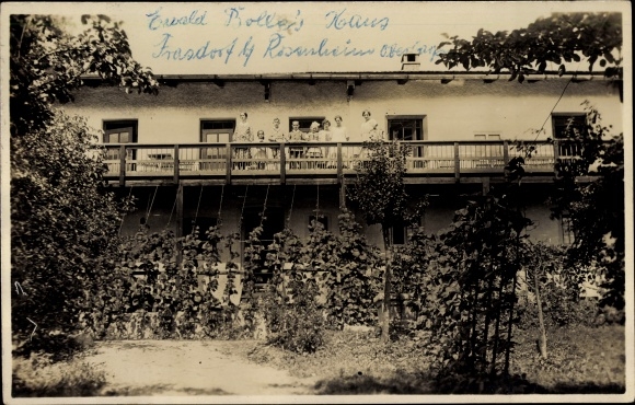 Photo Postcard Frasdorf in Upper Bavaria, residential building, balcony, garden area