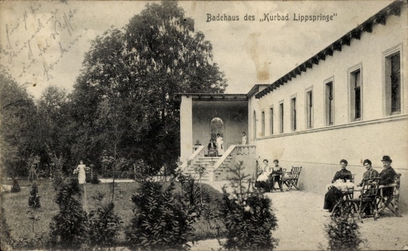 Ak Bad Lippspringe in Westfalen, Kurbad Lippspringe, Badehaus
