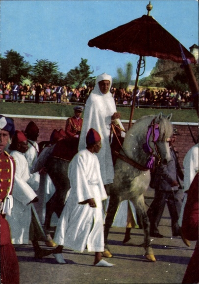 Postcard Morocco, King Hassan II