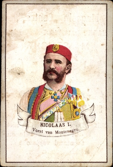 Postcard Nicholas I, Prince of Montenegro, king Nikola, portrait