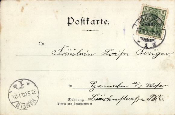 Ak Hameln an der Weser Nedersaksen, rattenvanger van Hameln, gedicht
