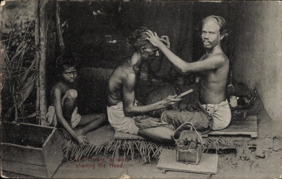 Ak Sri Lanka Ceylon, Barbier, Einheimische