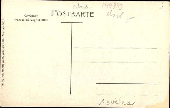 Postcard Kevelaer on the Lower Rhine, Procession Veghel 1906