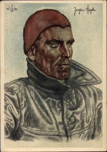 Artist PC Willrich, Wolfgang, lieutenant captain Joachim Schepke, U boat commander