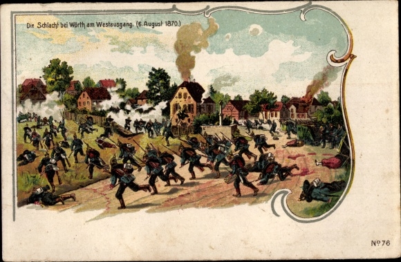 KP artysty Wœrth Wörth nad Sauer Alsace Bas Rhin, bitwa 06 08 1870, niemiecki Frz. Wojna