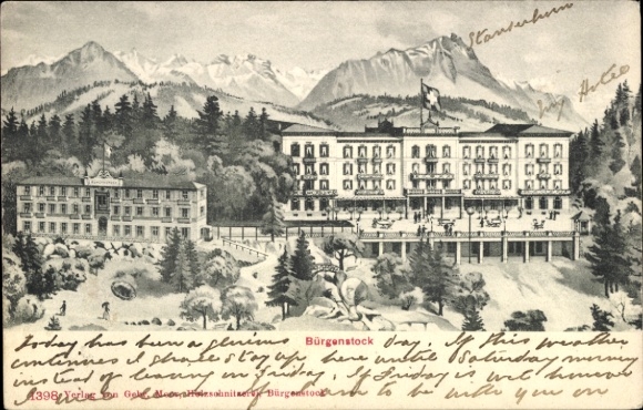 KP Bürgenstock Canton Nidwalden, hotel, góry, Stanserhorn,