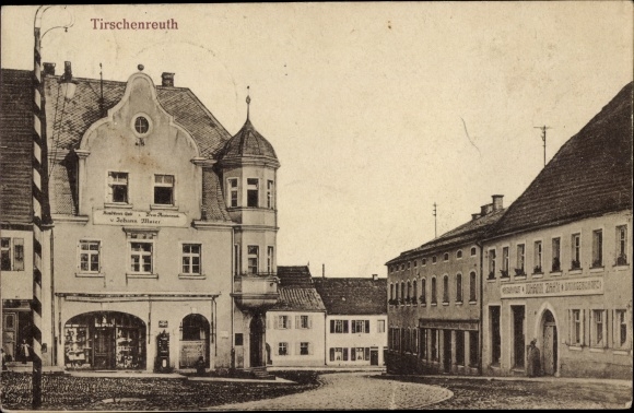 KP Tirschenreuth in der Oberpfalz Bawaria, odcinek ulicy, biznes
