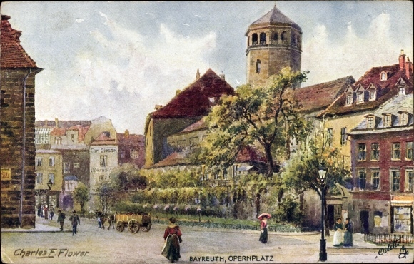 Artist PC Flower, Charles, Bayreuth, Opernplatz, Tuck No. 642