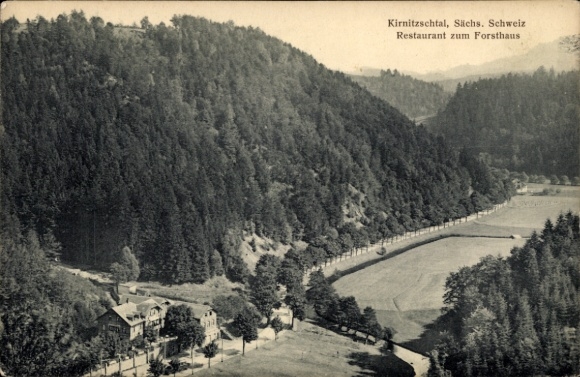 Ak Kirnitzschthal Sebnitz Böhmische Schweiz, Restaurant  zum Forsthaus
