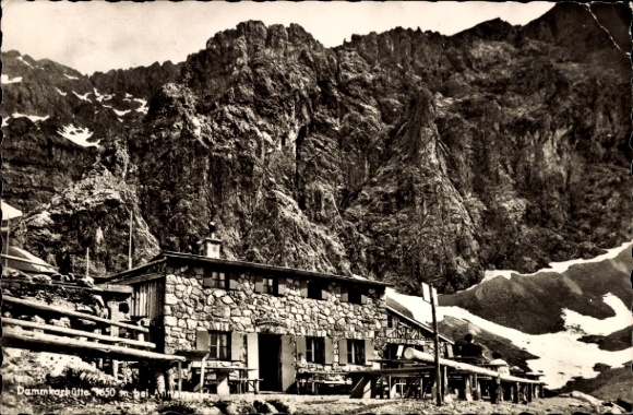 Ak Mittenwald in Opper-Beieren, Dammkarhütte
