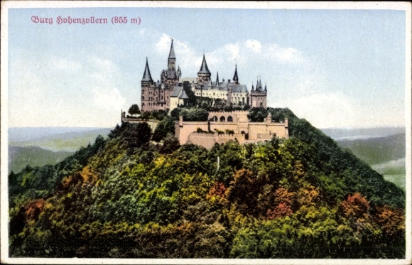 Postcard Zimmern Bisingen in the Zollernalb district, Hohenzollern Castle