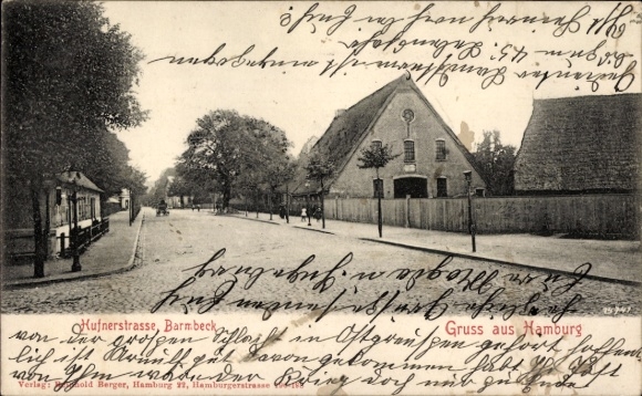 Postcard Hamburg Nord Barmbek Barmbeck, Hufnerstraße