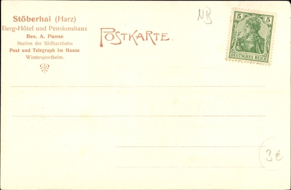 Postcard Wieda in Lower Saxony, Berg Hotel Stöberhai, A. Panse