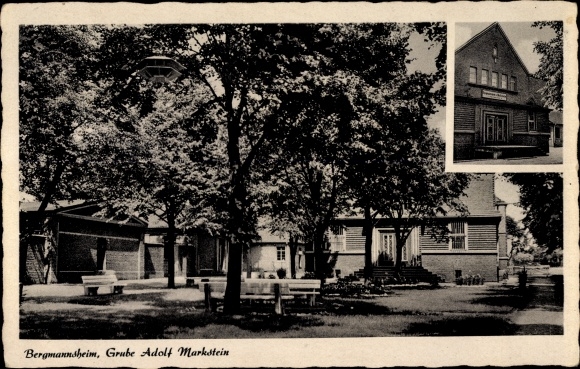 Ak Merkstein Herzogenrath in Nordrhein Westfalen, Bergmannsheim Grube Adolf