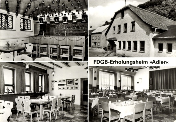 KP Pappenheim Kleinschmalkalden Floh Seligenthal Turyngia, dom rekreacyjny FDGB Adler, pensjonat...