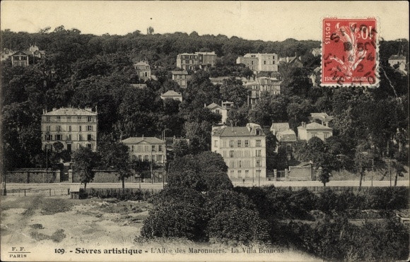 Postcard Sèvres Hauts-de-Seine, Allée des Maronniers, Villa Brancas