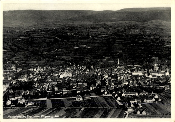 Postcard Herbolzheim im Breisgau Schwarzwald, aerial photograph