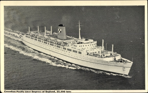 Ak Steamer Empress of England, stoomschip, CPS