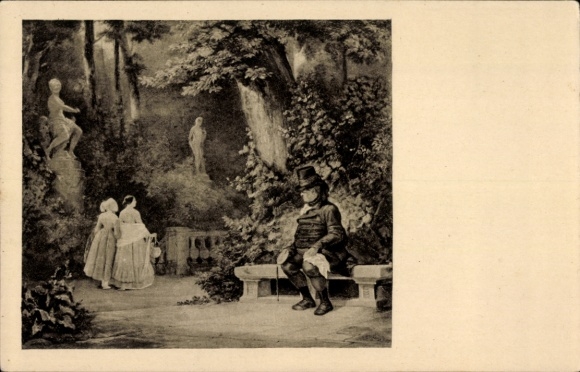 Artist Postcard Spitzweg, Karl, The Widower