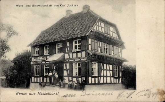 Postcard Hesselhorst Willstätt in Baden, restaurant of Carl Jockers