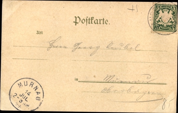 Postcard Ramberg in der Pfalz, regimental music of Kgl. Bayer. 5th Inf.-Reg., Bismarck