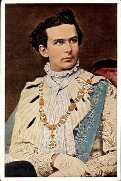 Ak König Ludwig II von Bayern in Georgirittertracht, Portrait