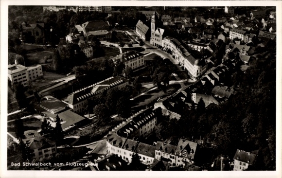 Postcard Bad Schwalbach im Taunus, aerial photograph