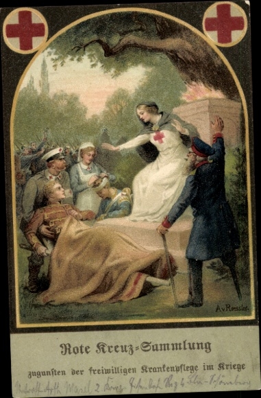 Künstler Ak Roessler, A. v., Rote Kreuz Sammlung, freiwillige Krankenpflege, Krankenschwester