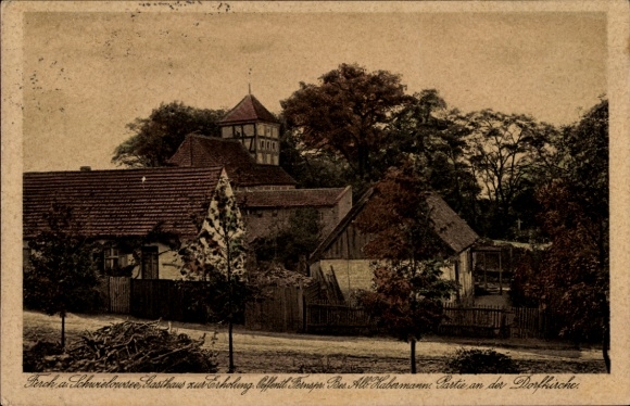 Ak Ferch am Schwielowsee, herberg voor ontspanning, dorpskerk