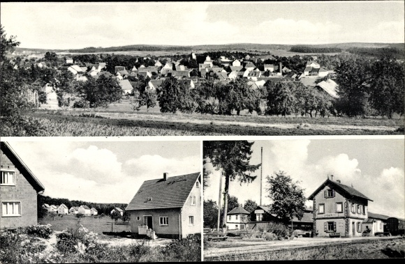 Ak Limbach in Baden Odenwald, Panorama, Bahnhof, Teilansicht