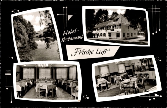 Ak Lindlar Oberbergischer Kreis, Hotel-Restaurant Frische Luft, Saar, Natur, Essbereich,  Fotos