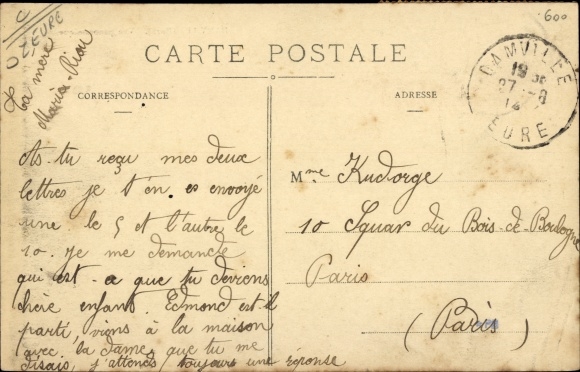 Postcard Damville Eure, Panoramic view