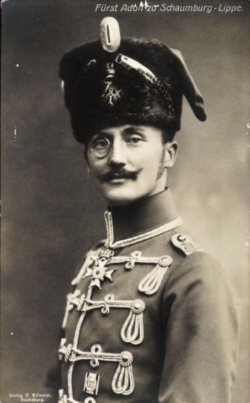 Ak Fürst Adolf zu Schaumburg Lippe, Portrait, Uniform