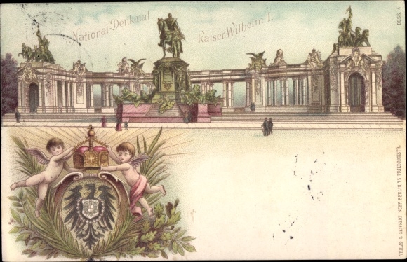 Postwaardestukken Litho Berlin, Nationaal Monument Kaiser Wilhelm I.