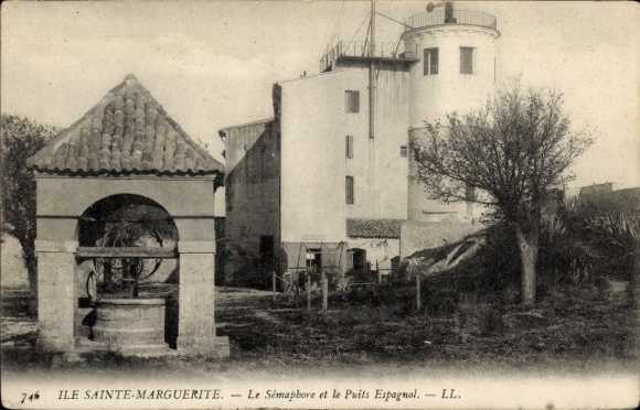 Picture Cannes Alpes Maritimes, Ile Sainte Marguerite, semaphore, Spanish fountain