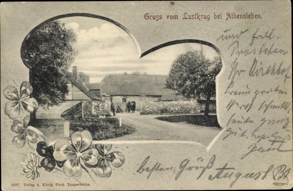 Passepartout PC Lust Staßfurt im Salzlandkreis, Inn Lustkrug, clover leaves