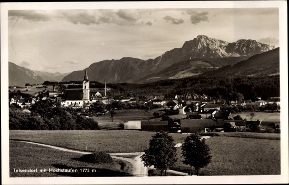 Postcard Teisendorf in Upper Bavaria, general view with Hochstaufen