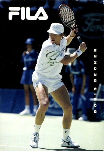 PC tennis player Boris Becker, Fila advertisement