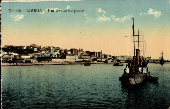 Ak Lisboa Lissabon Portugal, To trecho do porto