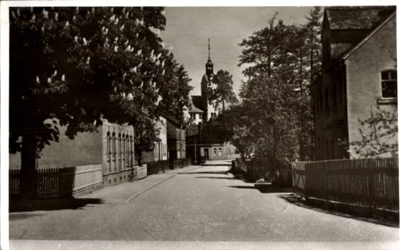 Photo Postcard Stenn Lichtentanne in Saxony, street view, church