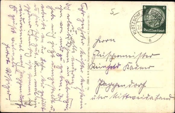 Postcard Dresden Klotzsche Königswald, Kaiser Wilhelmplatz and Querallee