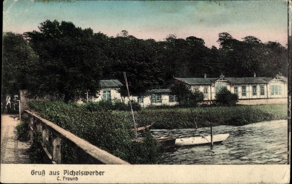 PC Berlin Spandau Wilhelmstadt Pichelswerder, inn, bridge, river